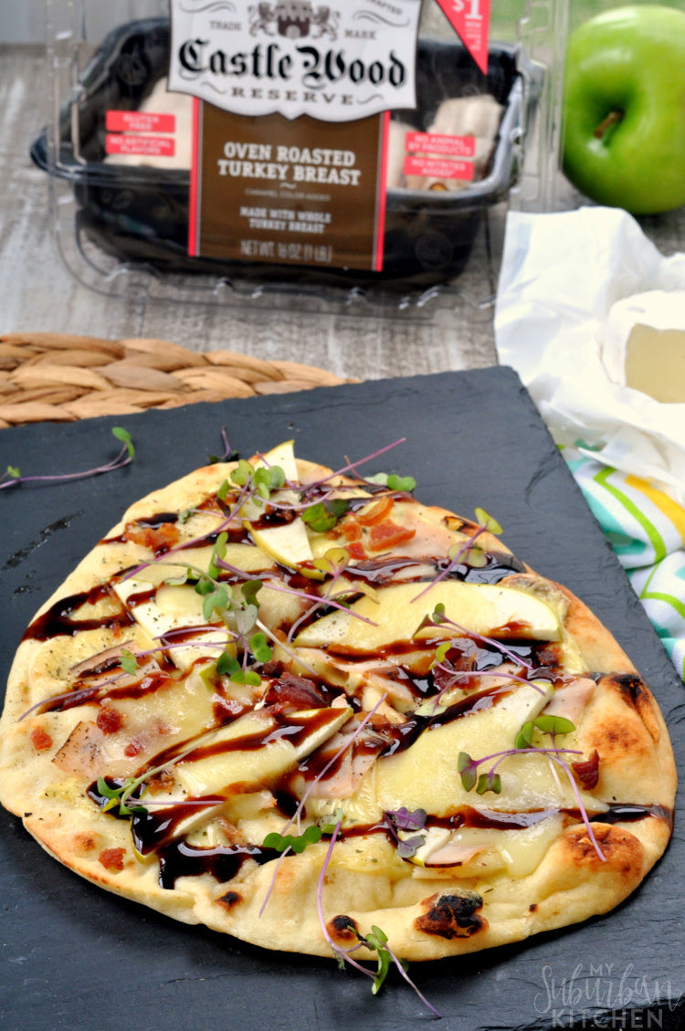 Turkey Apple Brie Flatbread