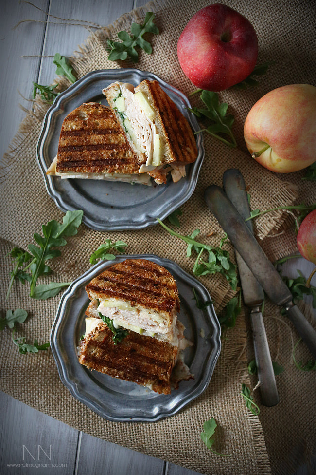 Turkey Apple Brie Panini with Honey Mustard Maple Mayonnaise