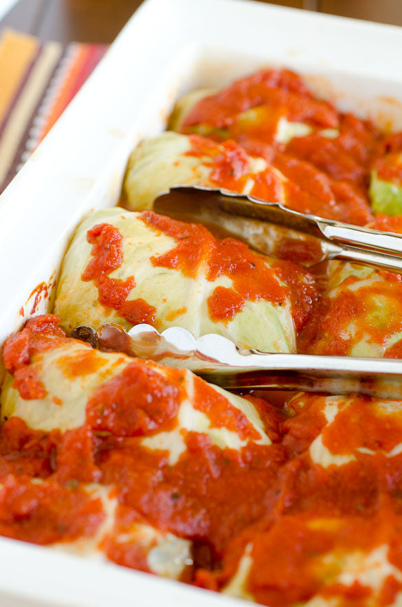 Turkey Florentine Stuffed Cabbage Rolls