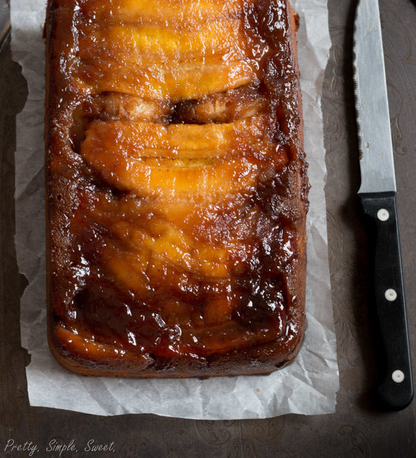 Caramel Banana Upside-Down Cake