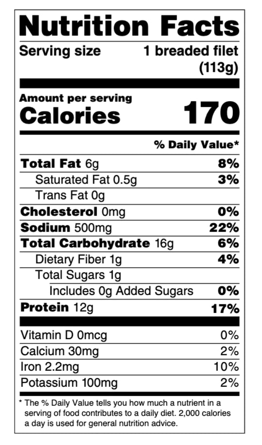 Good Catch Plant Based Vegan Breaded Fish Fillet 4 oz - 40/Case