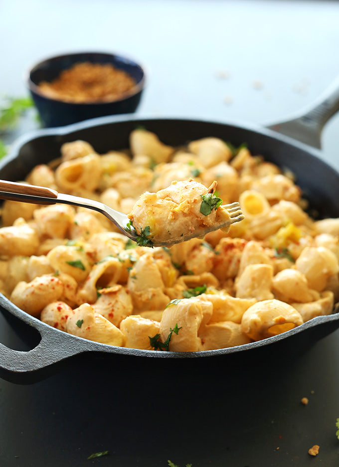 Vegan Green Chili Mac n Cheese