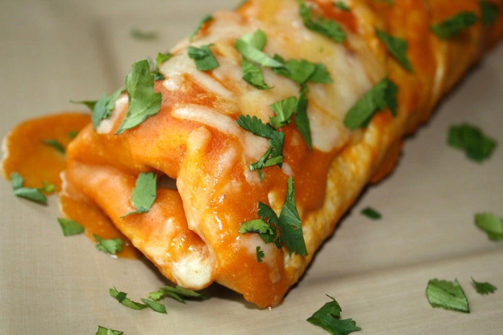 Black Bean Spinach Enchiladas