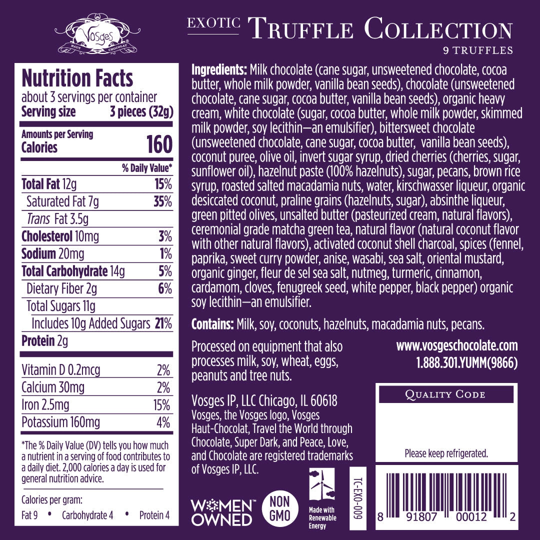 Vosges Haut-Chocolat Luxury Truffle, Caramel & Toffee Gift Box