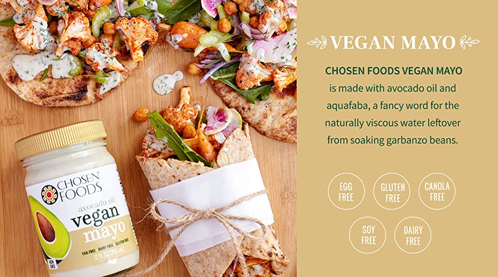 Chosen Foods Vegan Avocado Oil Mayo 12 oz., Non-GMO, 100% Pure, Gluten Free - 3 Pack