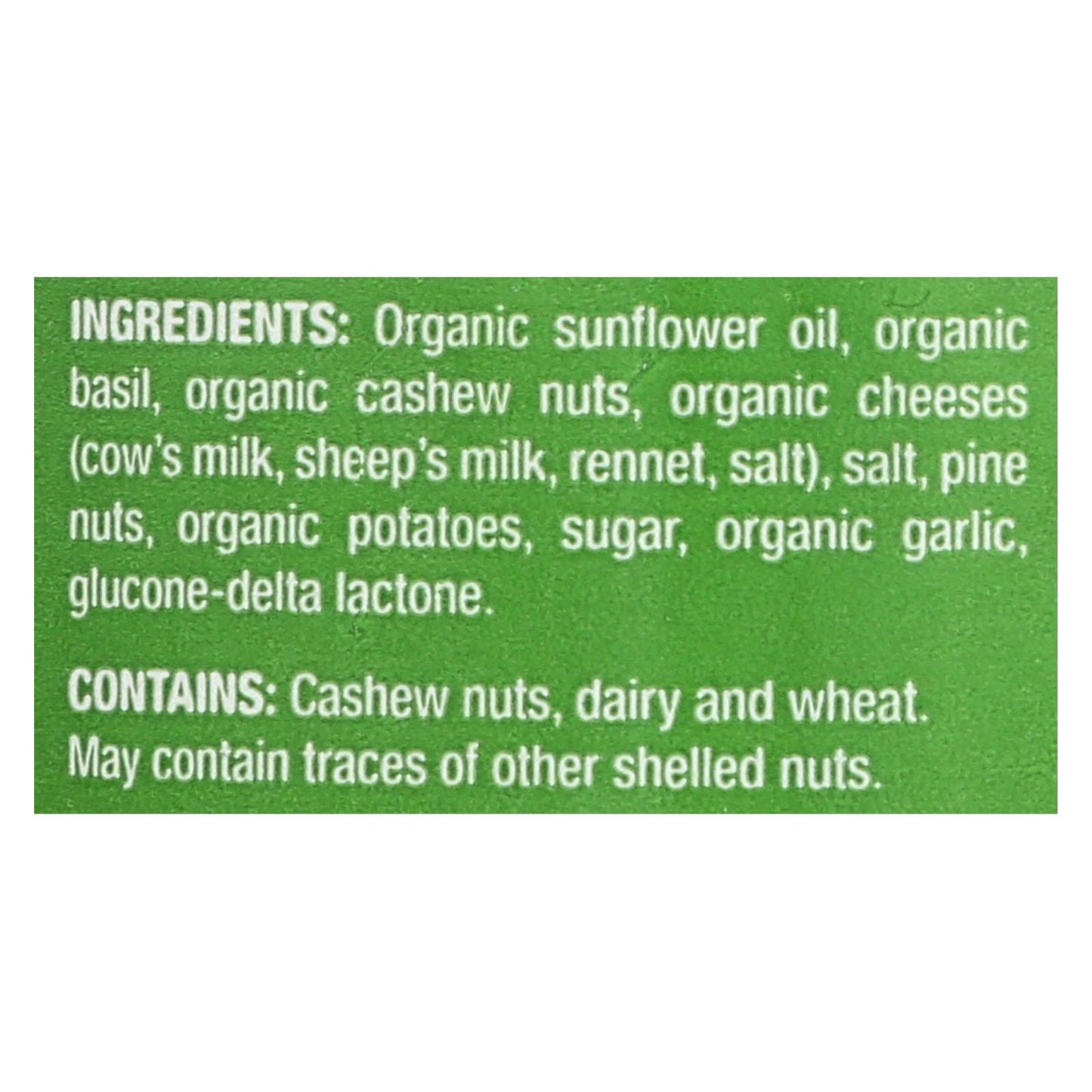 Bella Terra Organic Pesto - Garlic & Basil - Case of 6