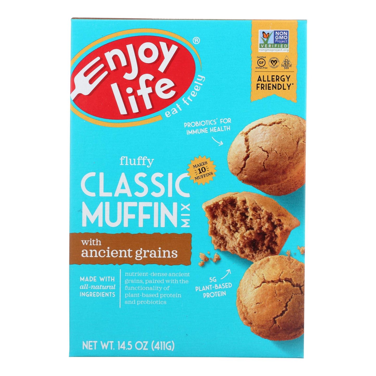 Enjoy Life - Baking Mix - Muffin w/ Ancient Grains - Gluten Free, Kosher, Vegan - 14.5 oz - Case of 6
