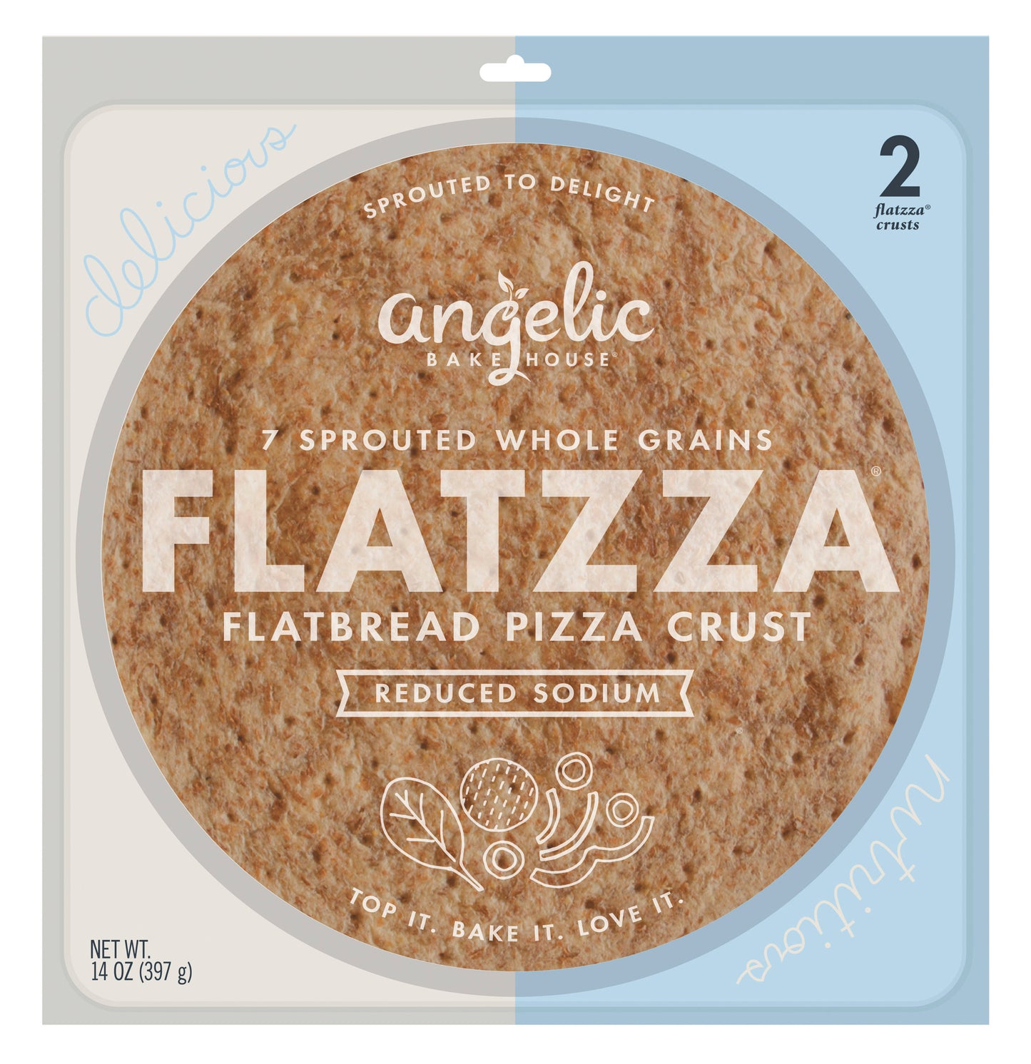 Reduced Sodium Sprouted Flatzza® Pizza Crusts - includes 2