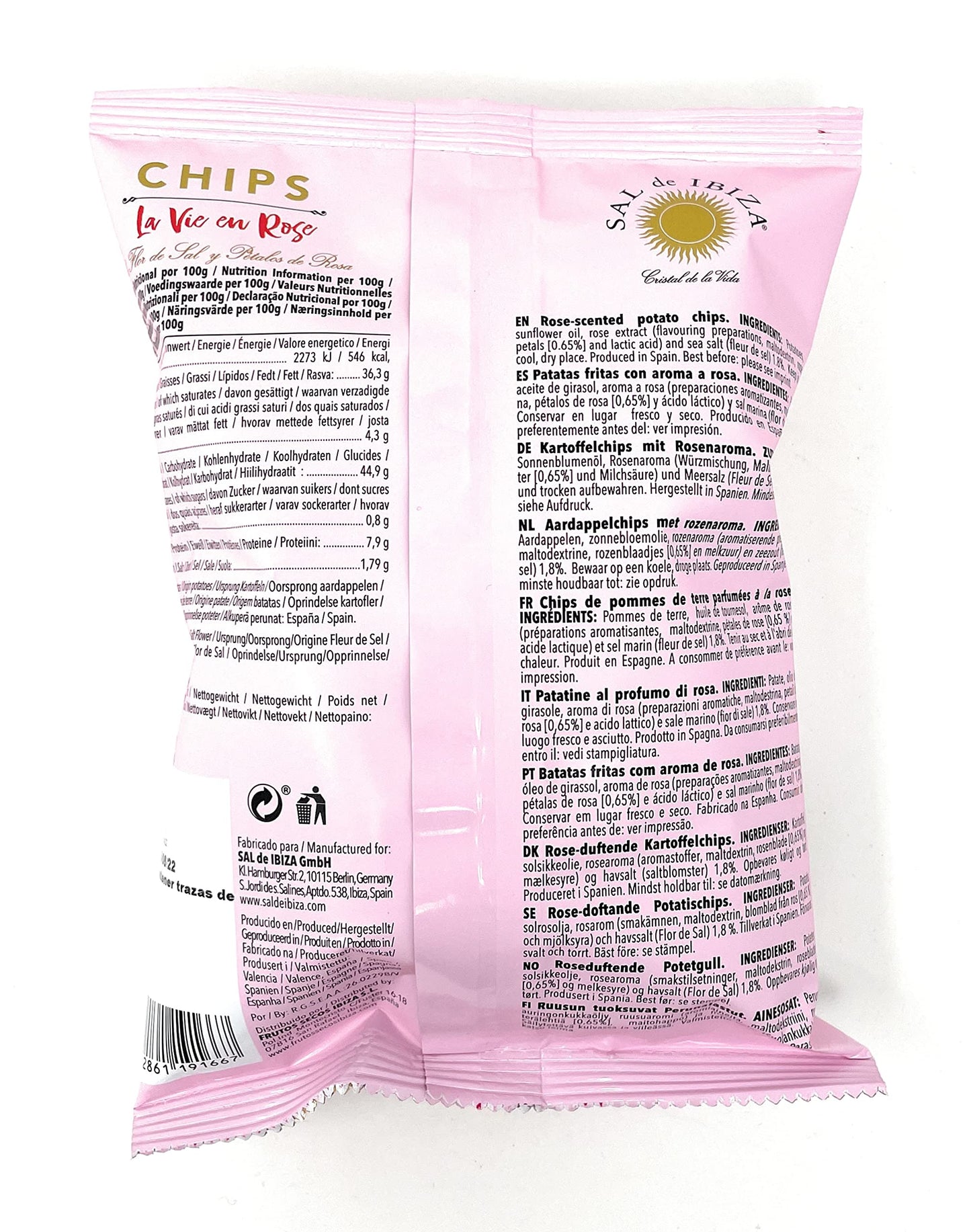 Sal de Ibiza Potato Chips “La Vie en Rose”