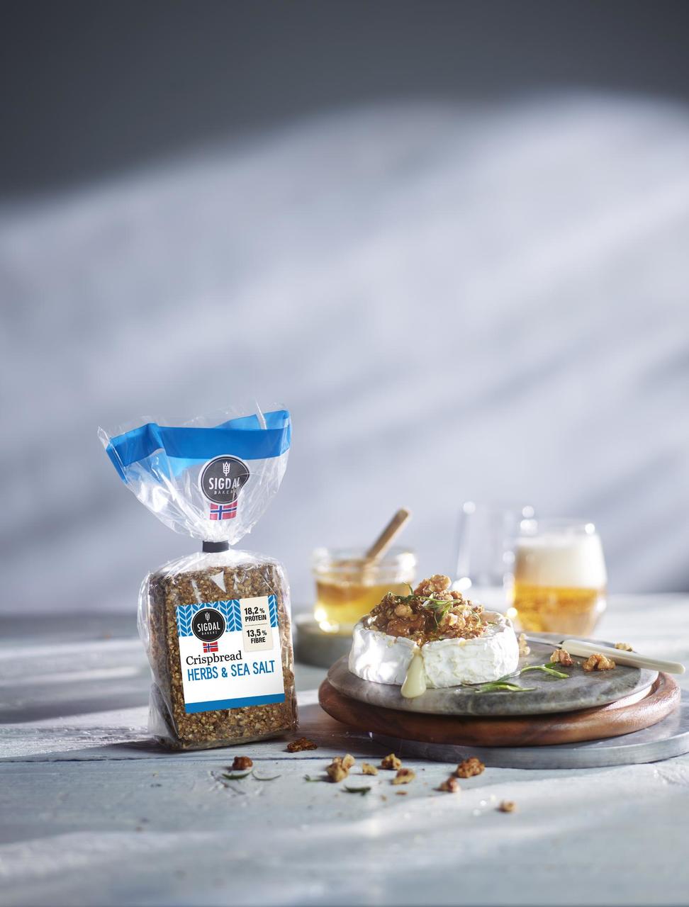 Sigdal Bakeri Herbs & Sea Salt Wholegrain Crispbread 1 bag