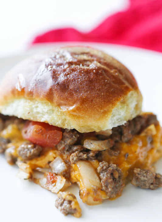 Baked Cheesy Beef Sliders