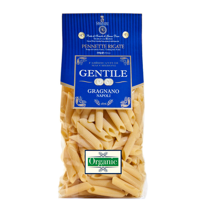 Pennette Rigate Small Penne Pasta by Gentile: Organic