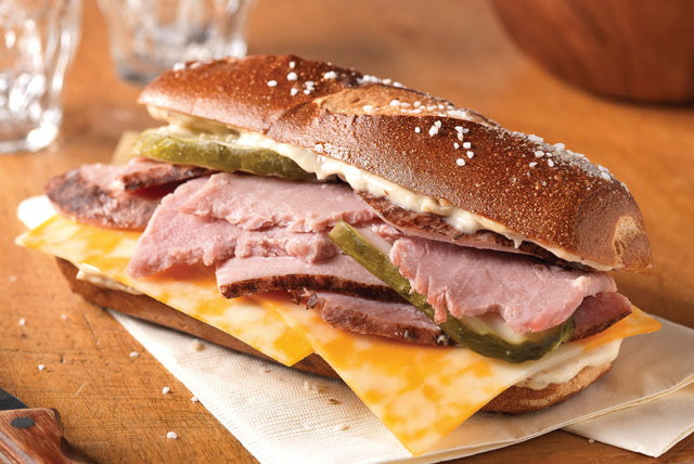 Bavarian Bakery Pre Sliced Sub Pretzel Roll- 4 oz - 40 per case