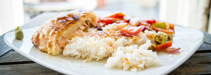Salmon Wellington with Mushrooms - 24 pieces per tray