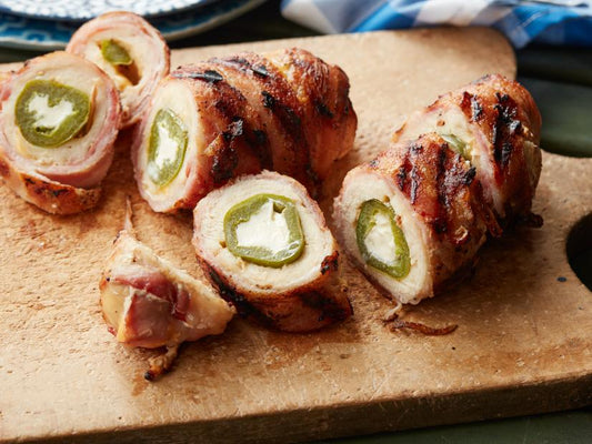 Bacon Wrapped Chicken with Jalapeno Cheese - 100 pieces per tray