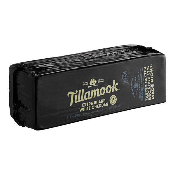 Tillamook Vintage White Extra Sharp Cheddar Cheese - 5 lb - 2/Case