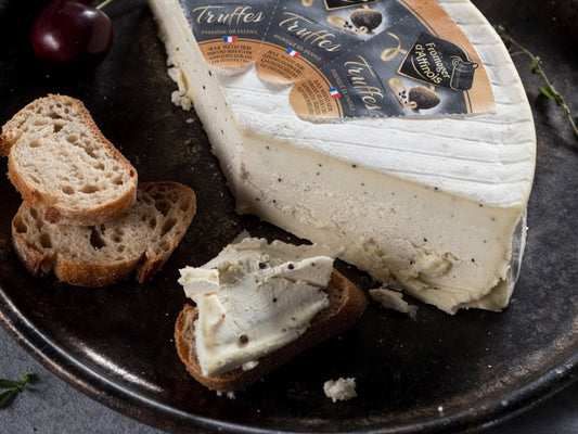 French Fromager d'Affinois Cheese with Truffles - 4.4 lb - Wheel