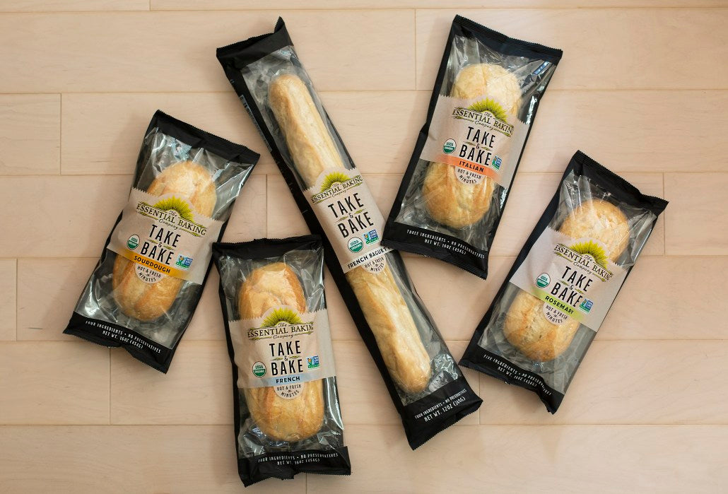 Take & Bake Rosemary Bread - Certified Organic , Non-GMO - No Preservatives, Only 5 Ingredients, Freshness Seal - 16/Case