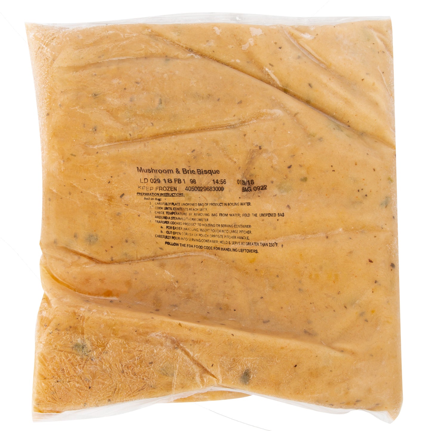 Mushroom and Brie Bisque 4 lb. Bag - 4/Case