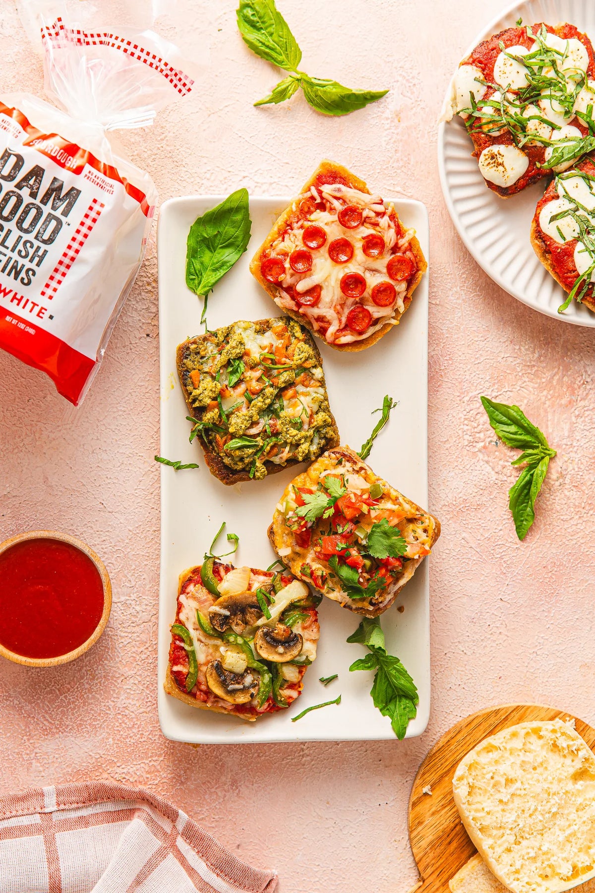 Dam Good® Sourdough English Muffin Sampler Variety Pack - 4 Bags • 16 Muffins Total • Vegan • Non-GMO • Plant-Based