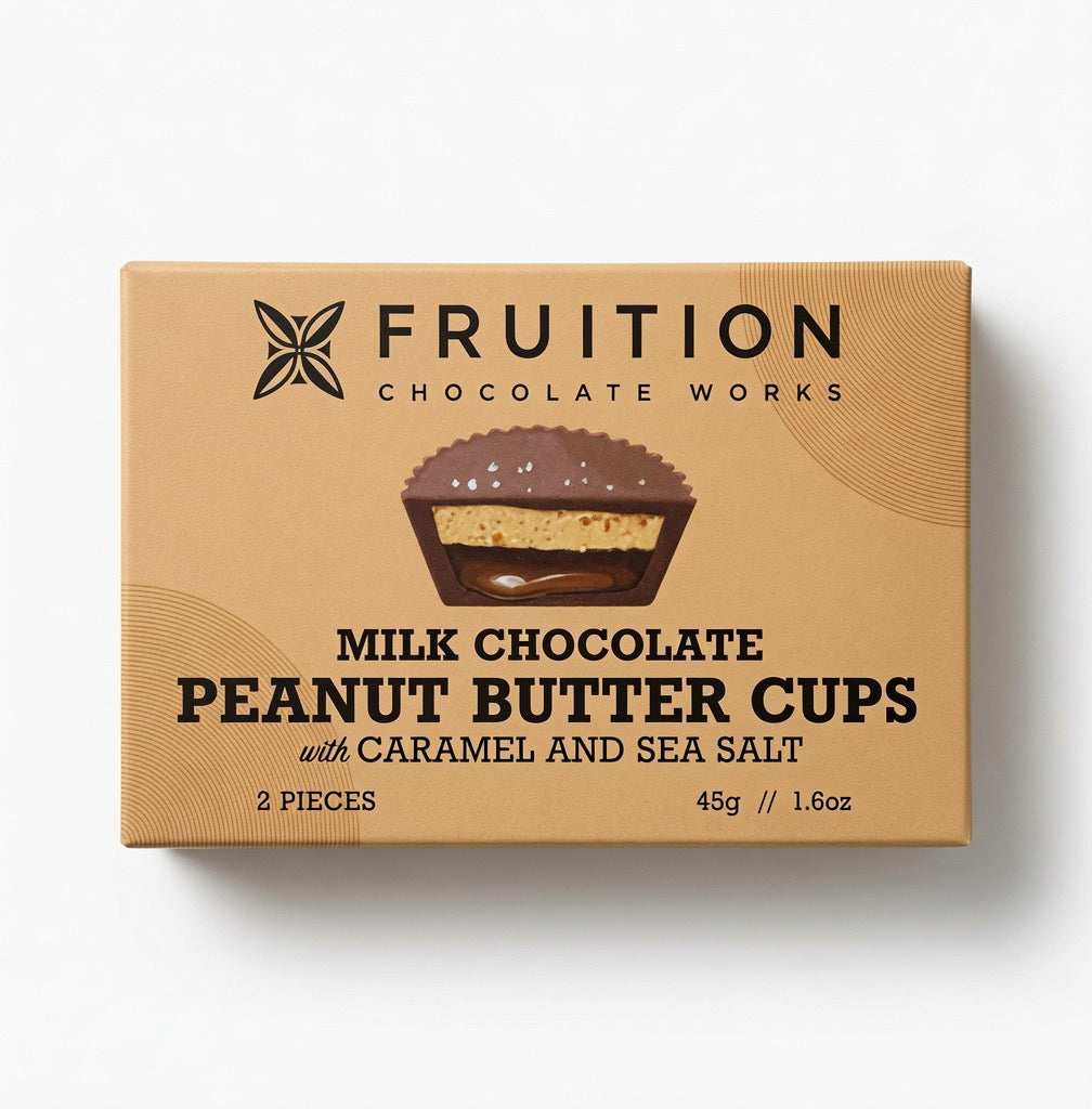 Fruition Milk Chocolate Peanut Butter Cups with Caramel & Sea Salt – 45g