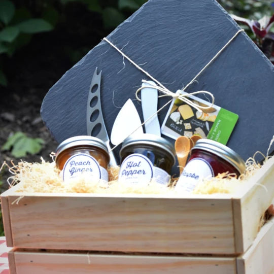 Small Batch Kitchen Cheese Slate Gift Basket