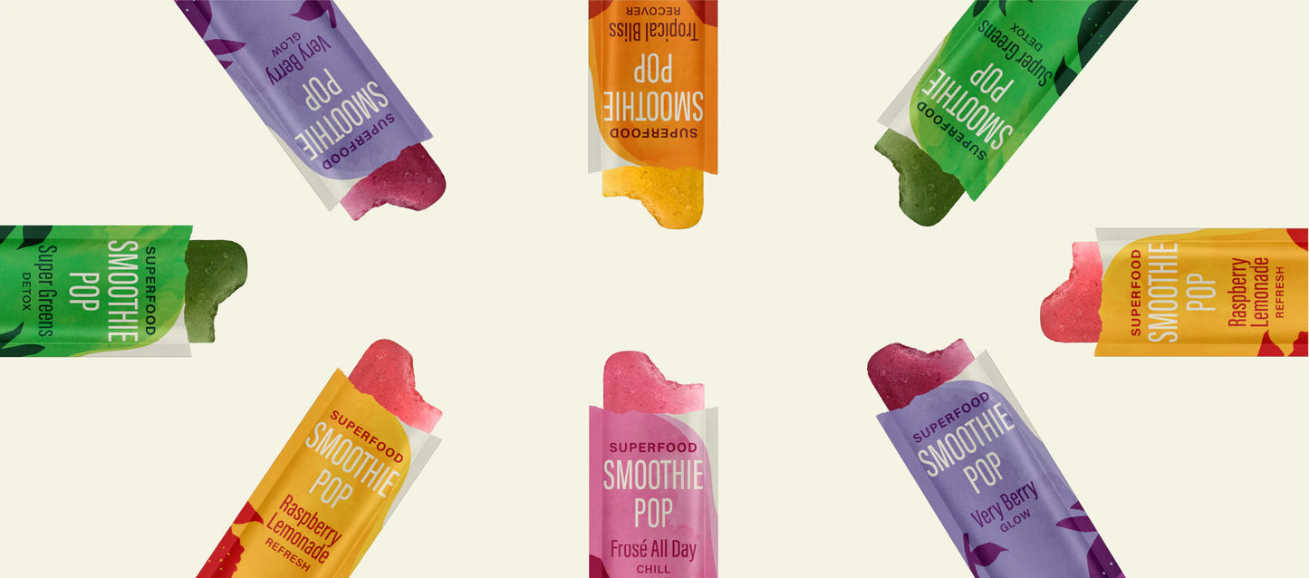 Superfood Smoothie Pop - Variety Pack - 6 x 5 Packs - Keto, Vegan