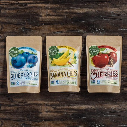 ORGANIC FRUITPACK  BLUEBERRIES/BANANAS/CHERRIES