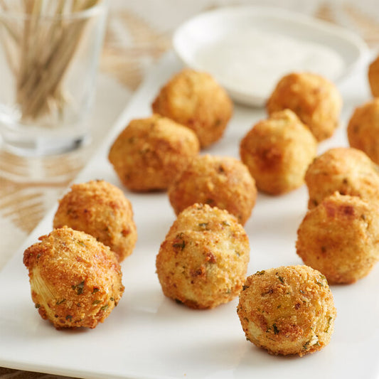 Three Cheese Stuffed Breaded Artichoke Hearts  - Les Chateaux de France - 100/Case