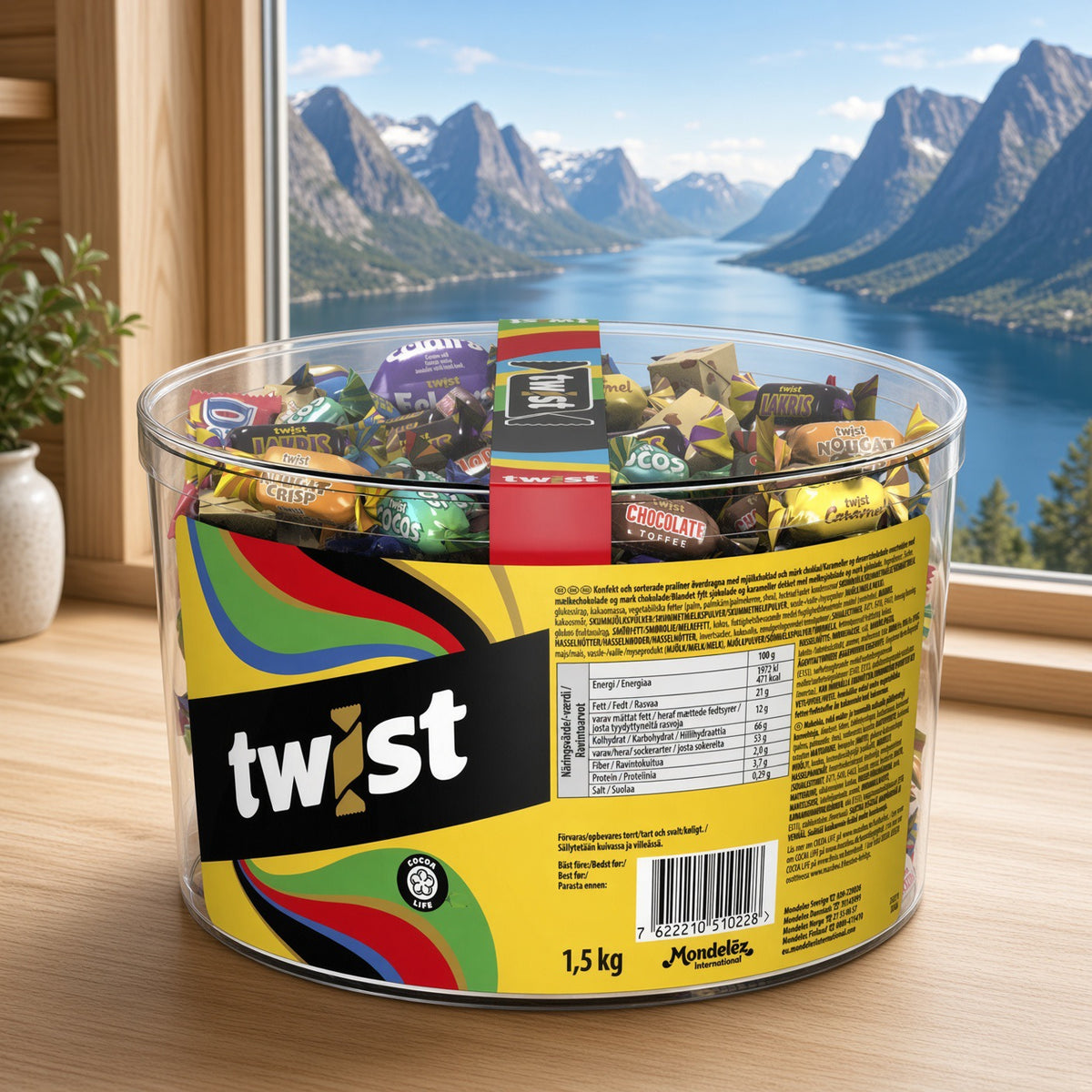 Freia Twist Treasure Cylinder 1.5 kg |The “Don’t Touch My Favorite” Candy Jar