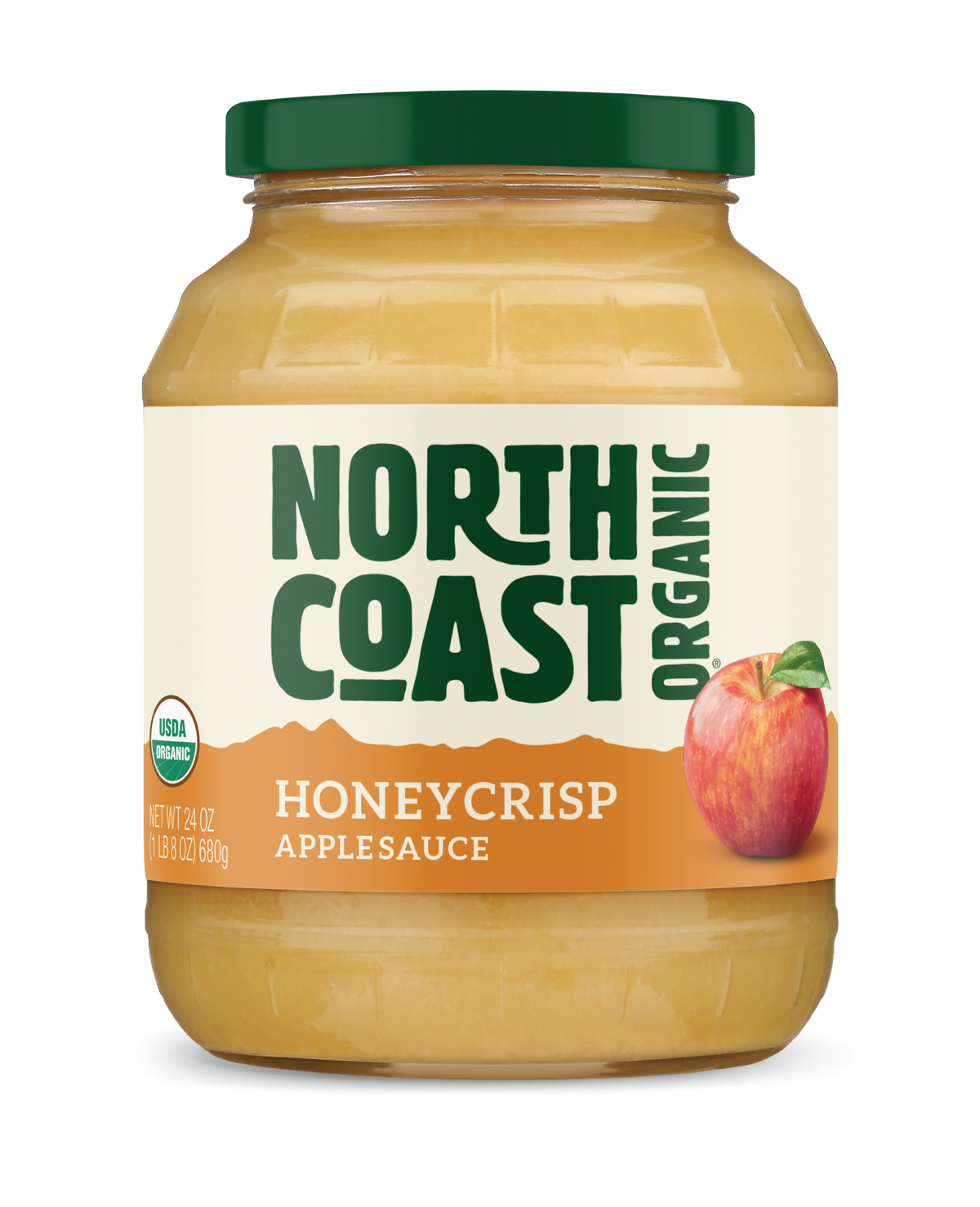 North Coast Organic Honeycrisp Apple Sauce, No Added Sugar, 24 oz