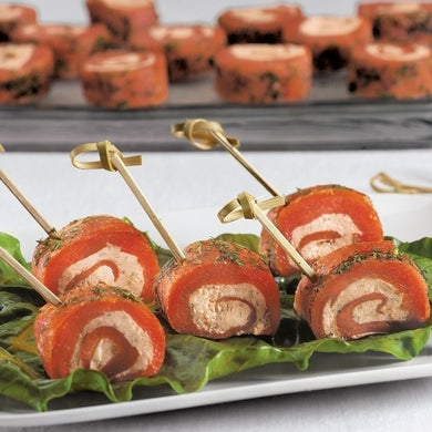 Smoked Wild Salmon Pinwheels (Lox) - 2 of 9" pinwheel logs
