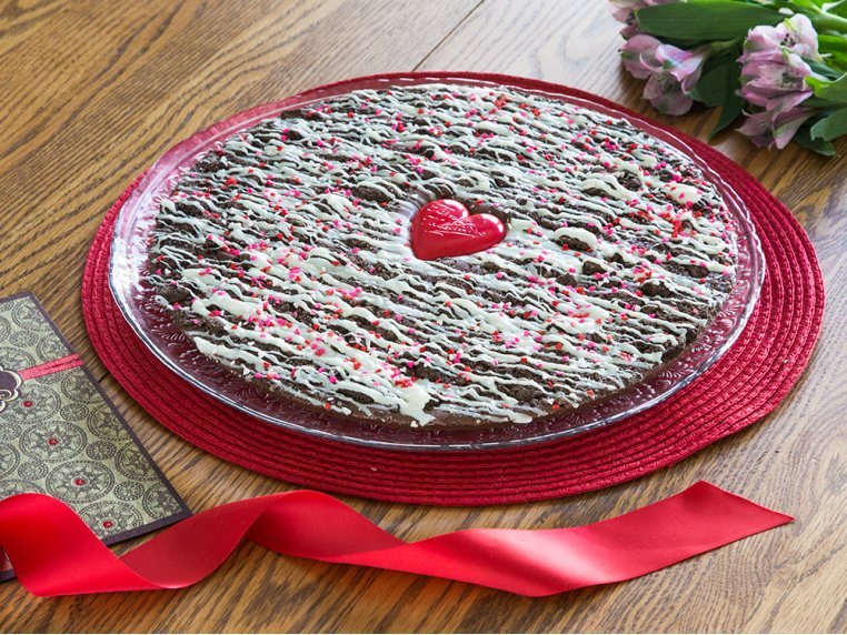 12" Solid Chocolate Pizza - Easter Candy Bits & Pretzels