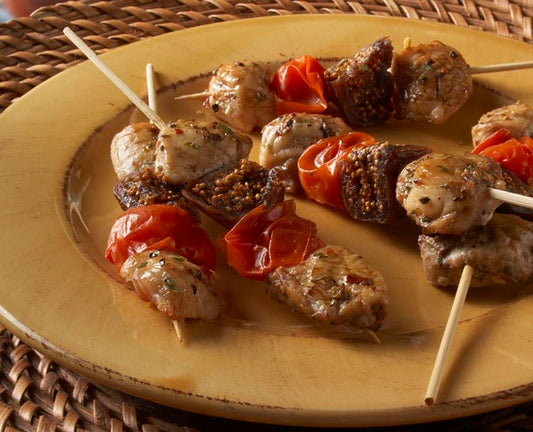 Mediterranean Chicken, Fig & Tomato Kabob - 100 pieces per tray