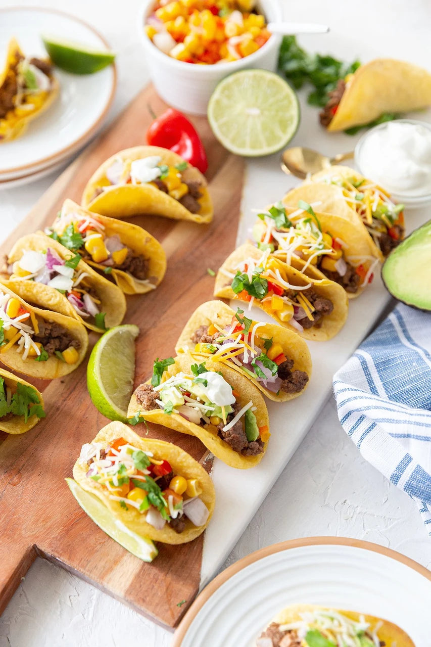 Mini Shredded Beef Tacos - 5.25 lb Case
