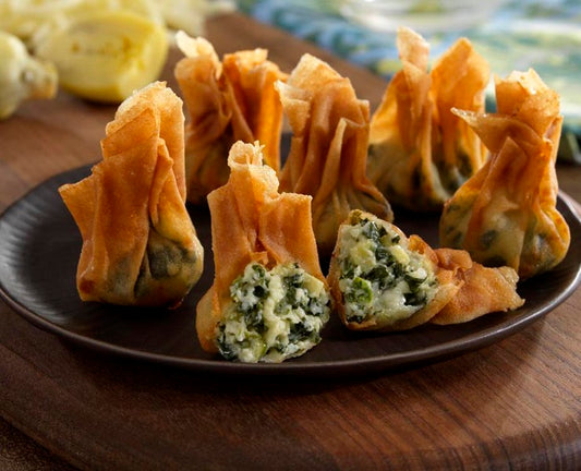 Spinach & Artichoke Beggar's Purses  - 100 pieces per tray