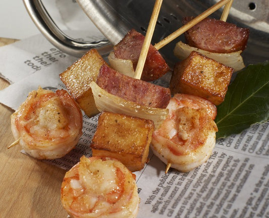 Low Country Boil Kabob - 100 pieces per tray
