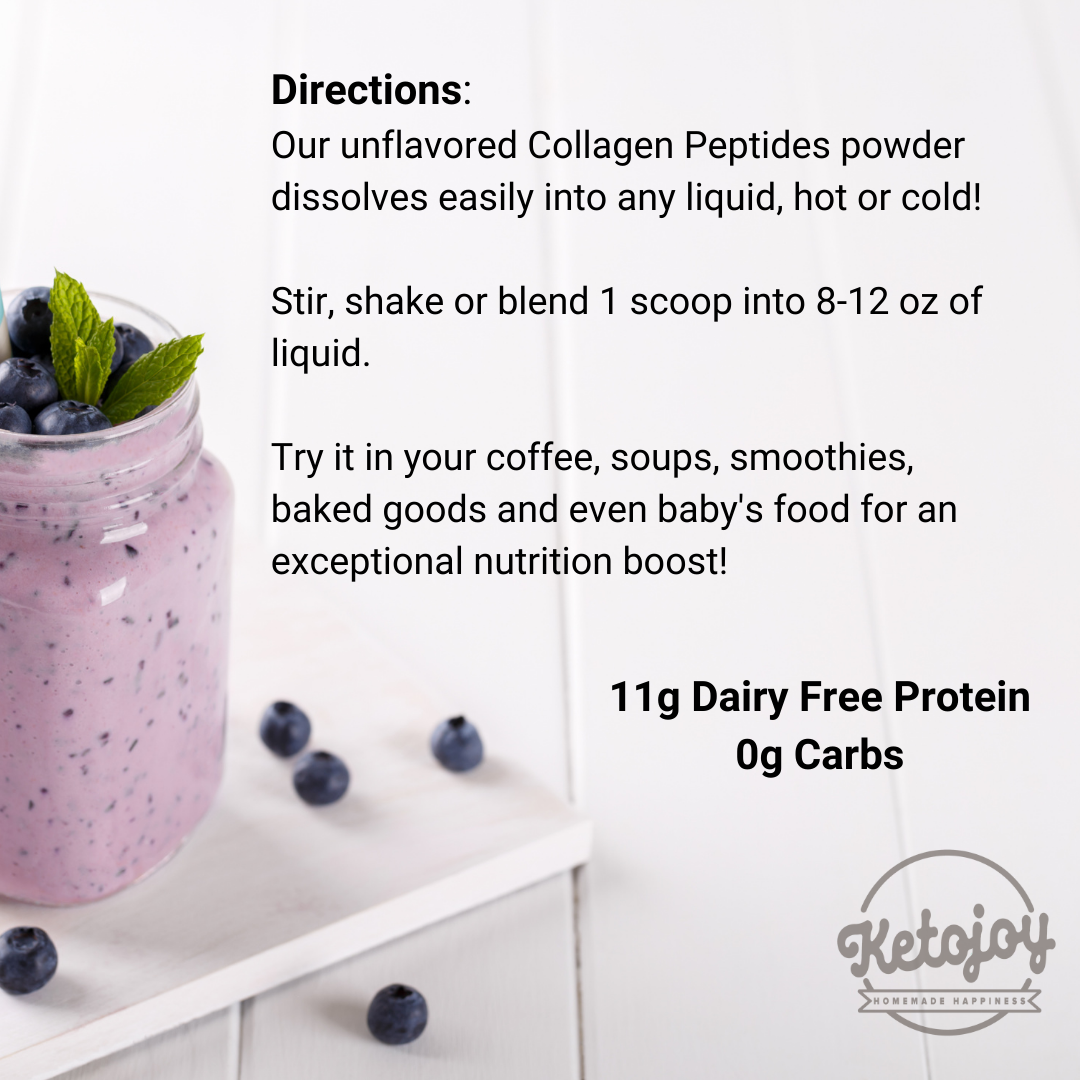 Pure ORGANIC Collagen Peptides Powder - 0 g carb