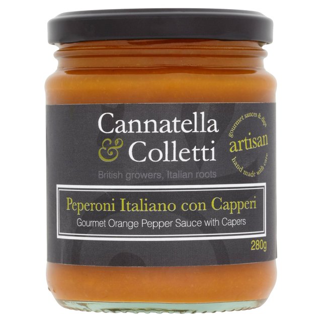 Sweet Orange Pepper Sauce with Capers - Cannatella & Colletti
