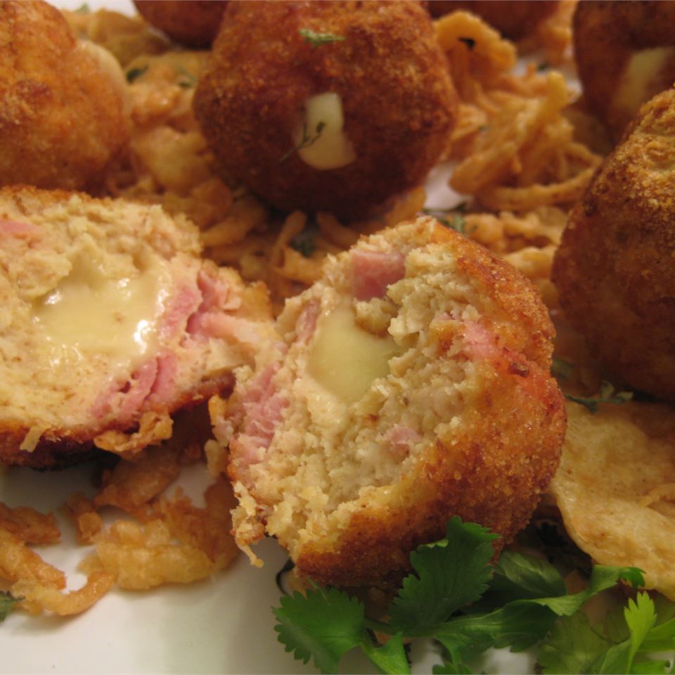 Mini Chicken Cordon Bleu Ball  Bites- 100 pieces per tray