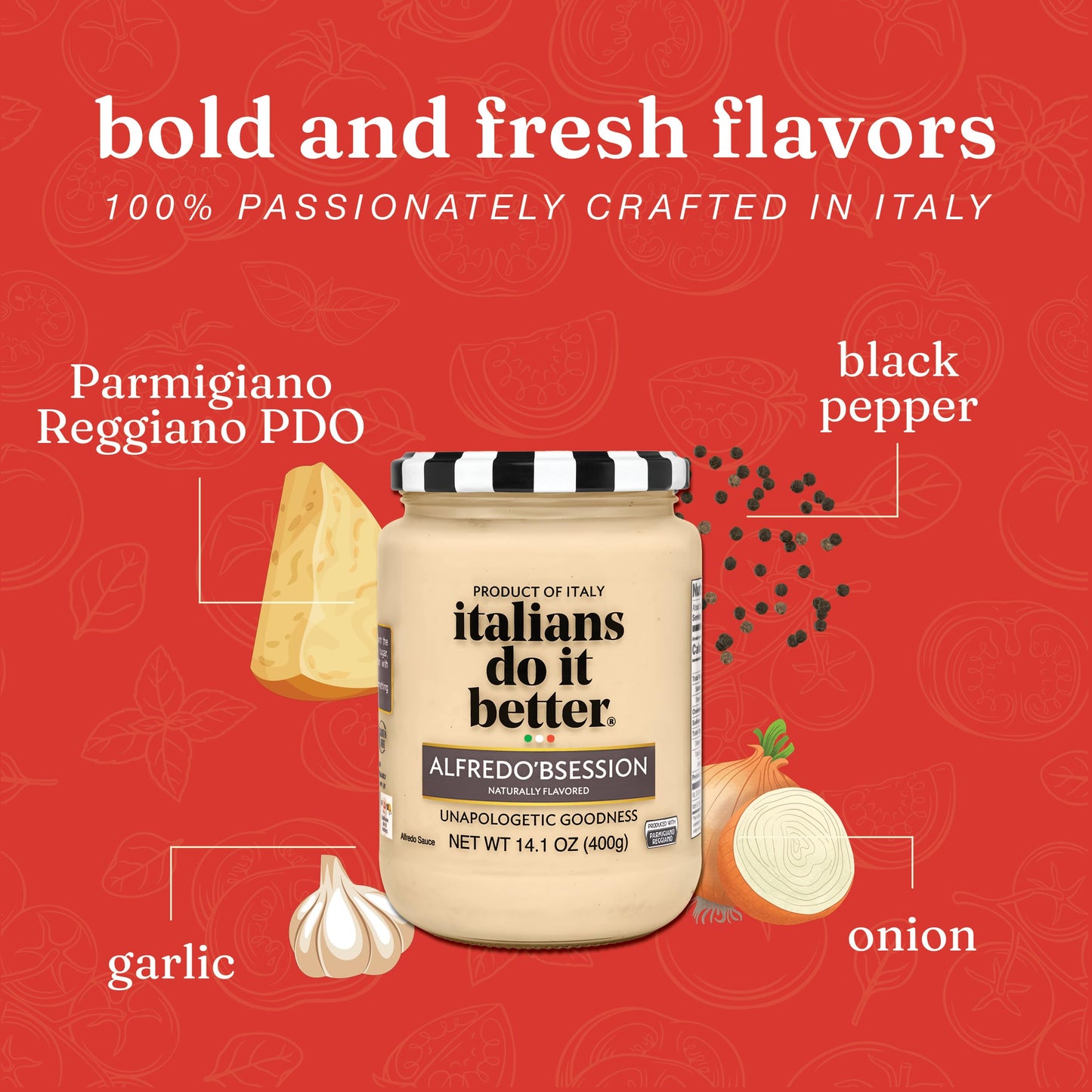 Italians Do It Better Alfredo Sauce Variety Pack – 4 × 15 oz