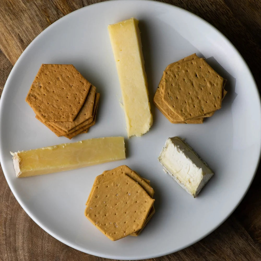 The Fine Cheese Co. Flavoured Crackers Selection Box -  Rosemary | Sea Salt | Fig & Honey, Imported from England