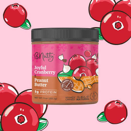 BNutty Joyful Cranberry Chocolate Gourmet Peanut Butter – Gluten Free – Natural Peanut Butter – 12oz Jars – 3 Pack