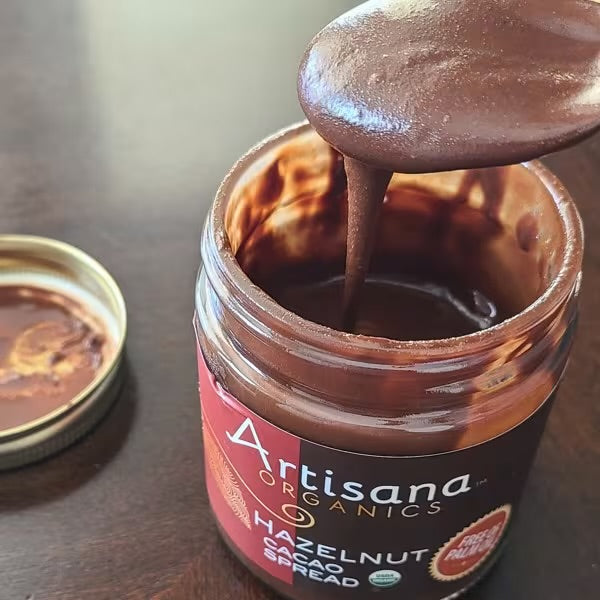 Artisana Organics Hazelnut Cacao Spread, 8 oz | No Palm Oil, Sweetened with Coconut Sugar
