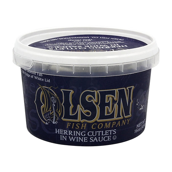 Olsen's Herring Cutlets in Wine Sauce - 16 oz.