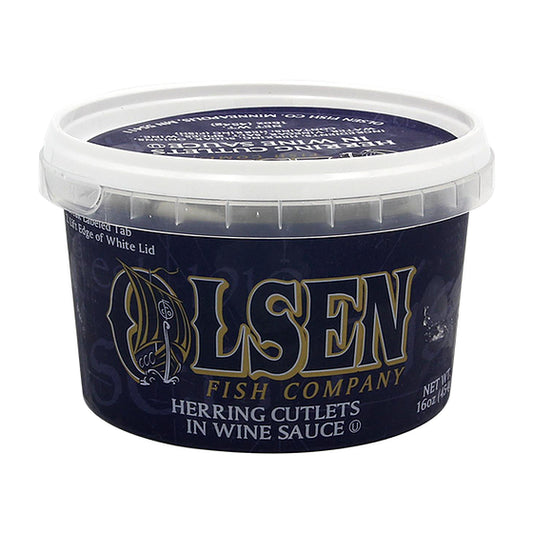 Olsen's Herring Cutlets in Wine Sauce - 16 oz.