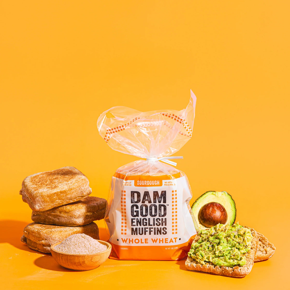 Dam Good® Sourdough English Muffin Sampler Variety Pack - 4 Bags • 16 Muffins Total • Vegan • Non-GMO • Plant-Based