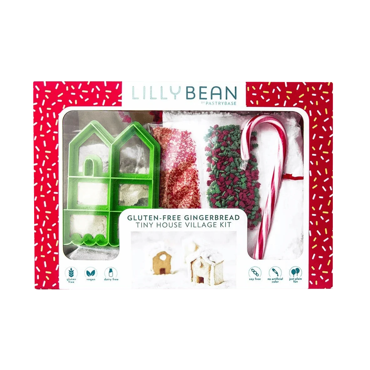 LillyBean Gluten-Free Gingerbread Tiny House Village Baking Kit • Top-9 Allergen-Free & Vegan