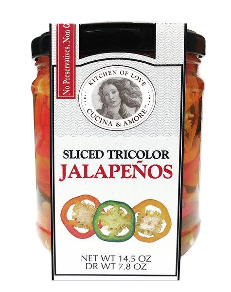 Cucina & Amore Sliced Tricolor Jalapeños - 6 pack
