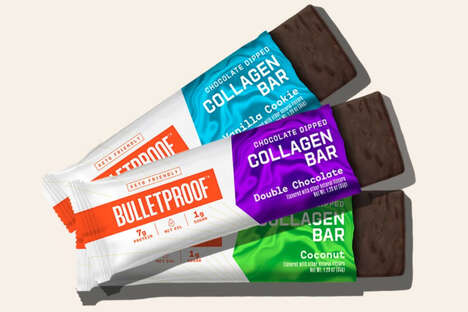 Collagen Double Chocolate Fudge Chocolate Dipped Protein Bars - includes 12